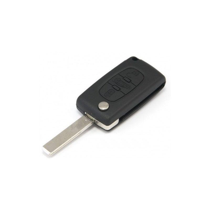 Peugeot 3 knoppen klapsleutel chip: ID46 433Mhz-ASK