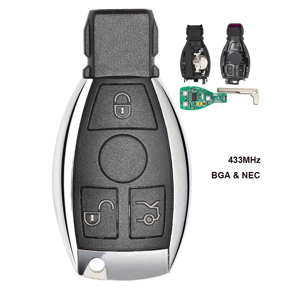 Mercedes 3 knoppen 433Mhz - NEC & BGA chip meeste modellen: 2000-2015