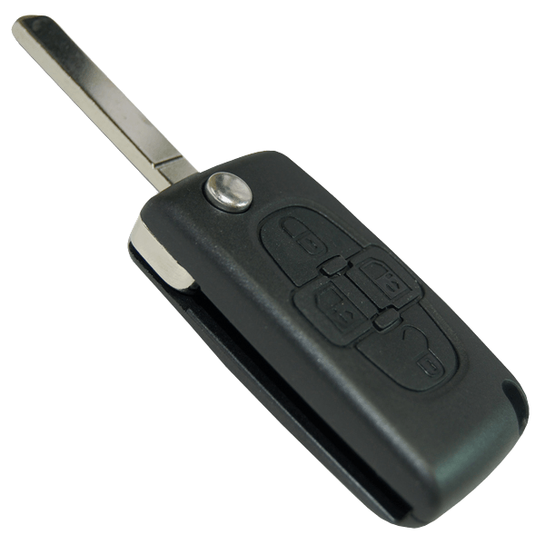 Peugeot klapsleutelL 4 knoppen chip: ID46 433Mhz-FSK sleutelblad: VA2