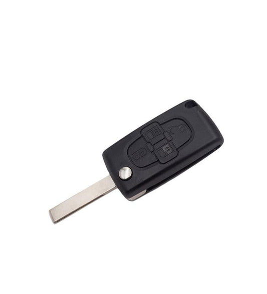 Peugeot klapsleutel 4 knoppen chip: ID46 433Mhz-FSK sleutelblad: HU83